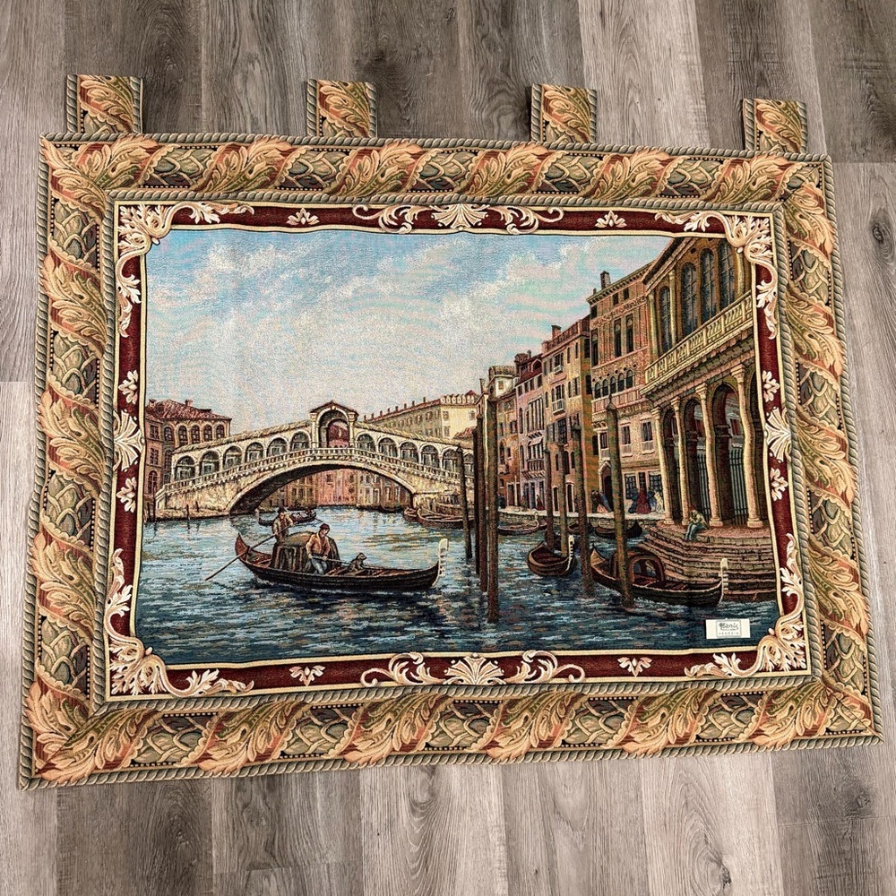 Fabris Giuliana Tapestry Bridge of Sighs Venice Italy Italian Woven Art